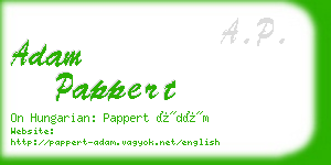 adam pappert business card